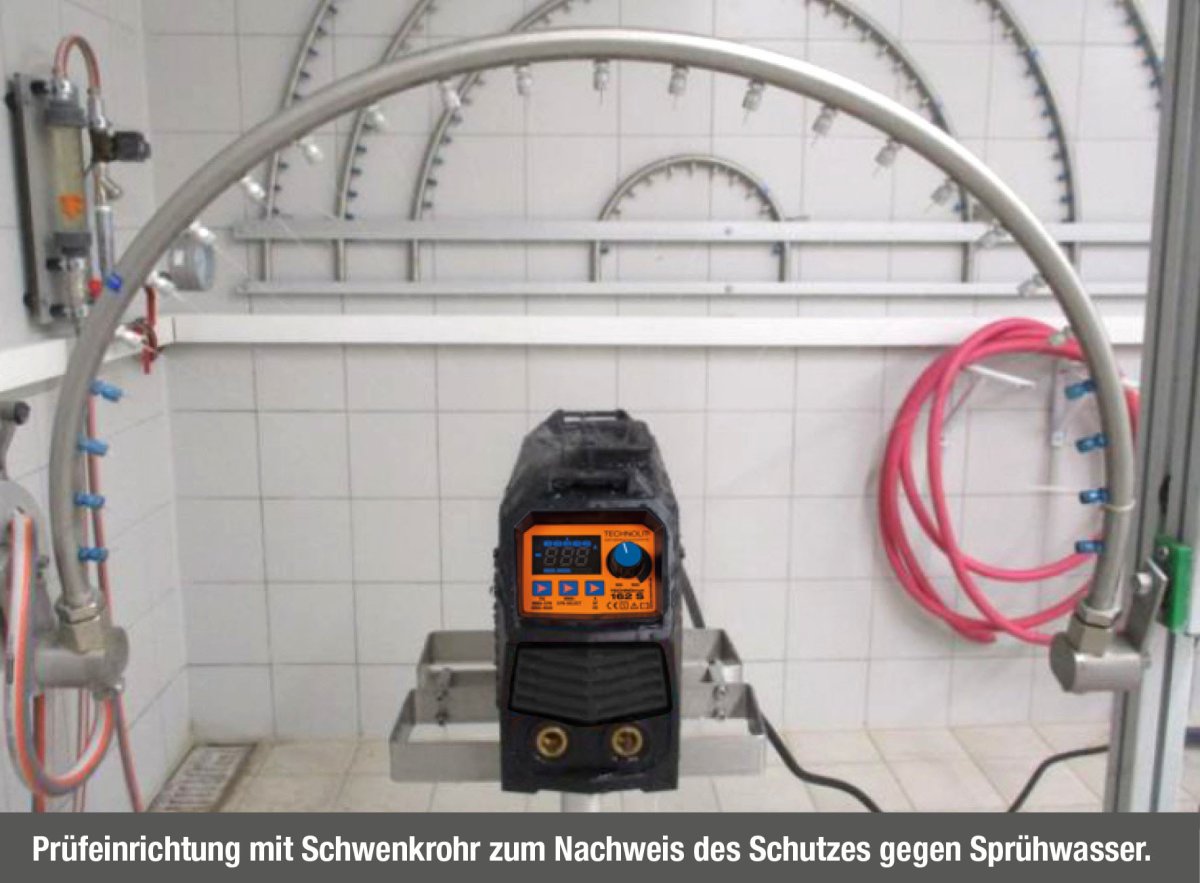 Schweißgerät beim IP-Test